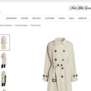 Max Mara Trench Coat Size 8